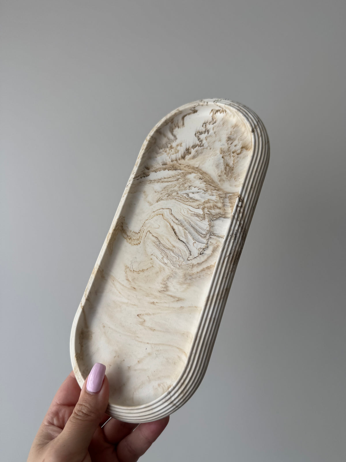 The Sorrento Tray - Beige Marble