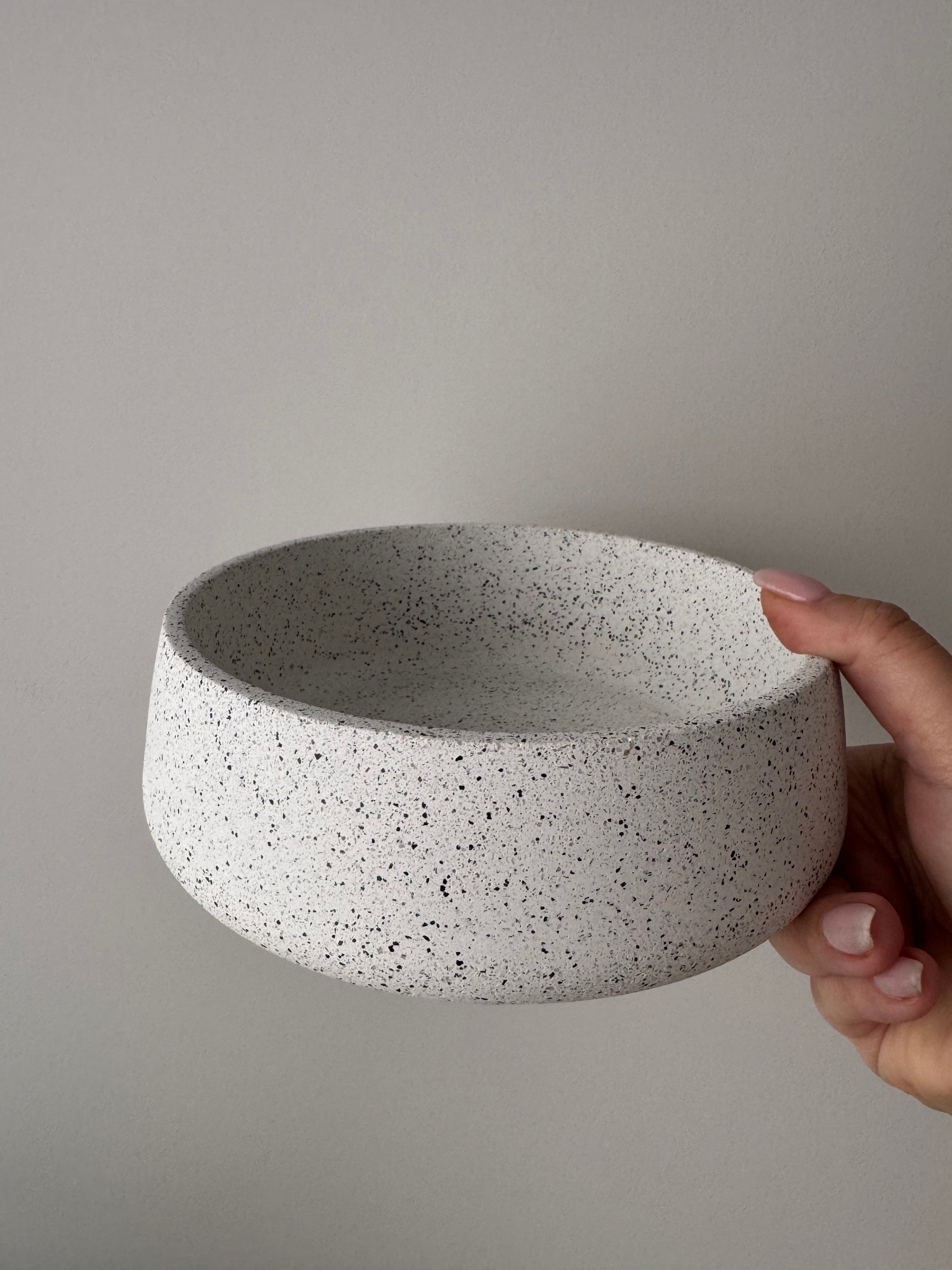 The Ember Bowl - Silver Grey Granite