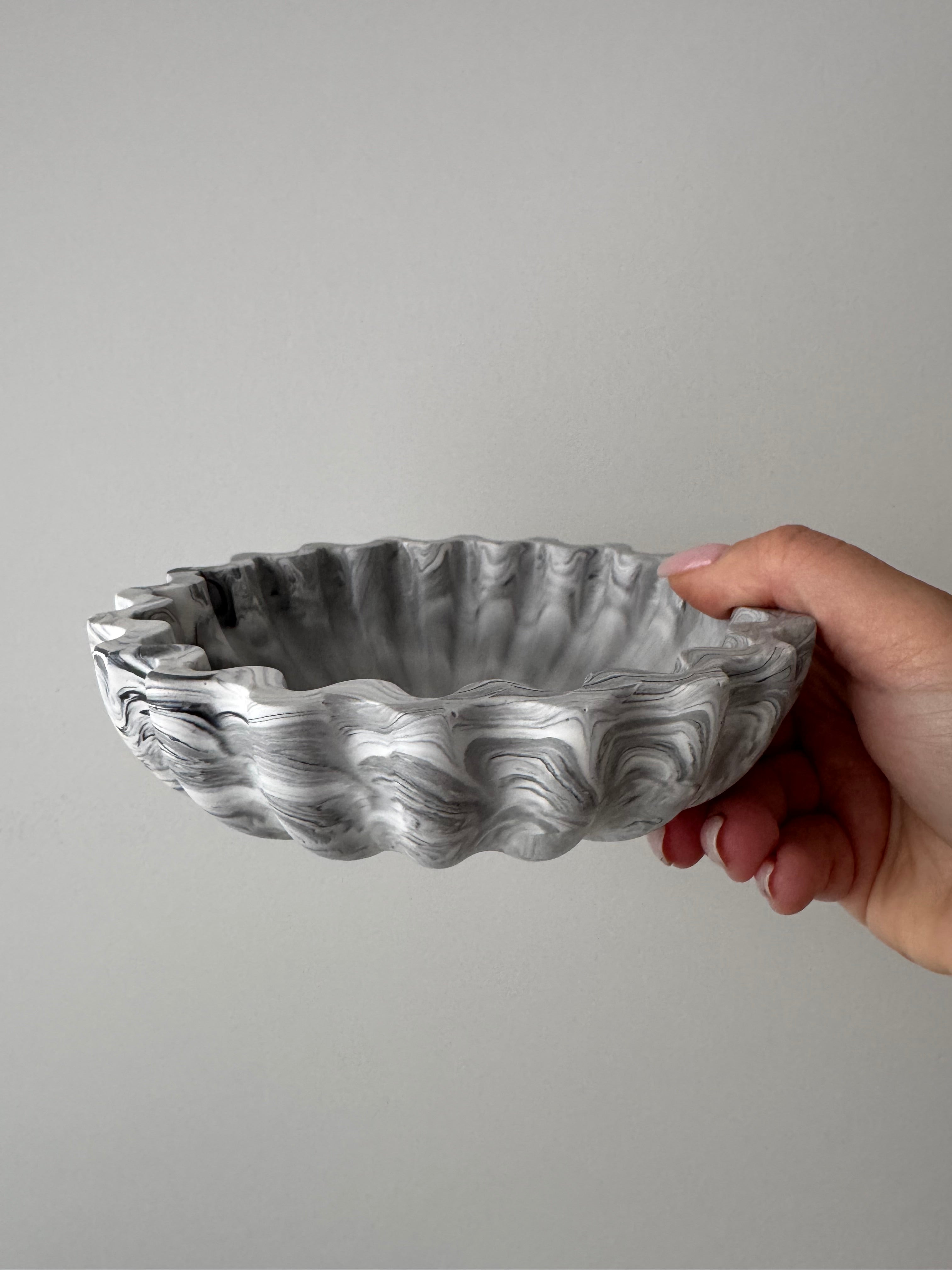 The Aria Bowl - Grey Marble