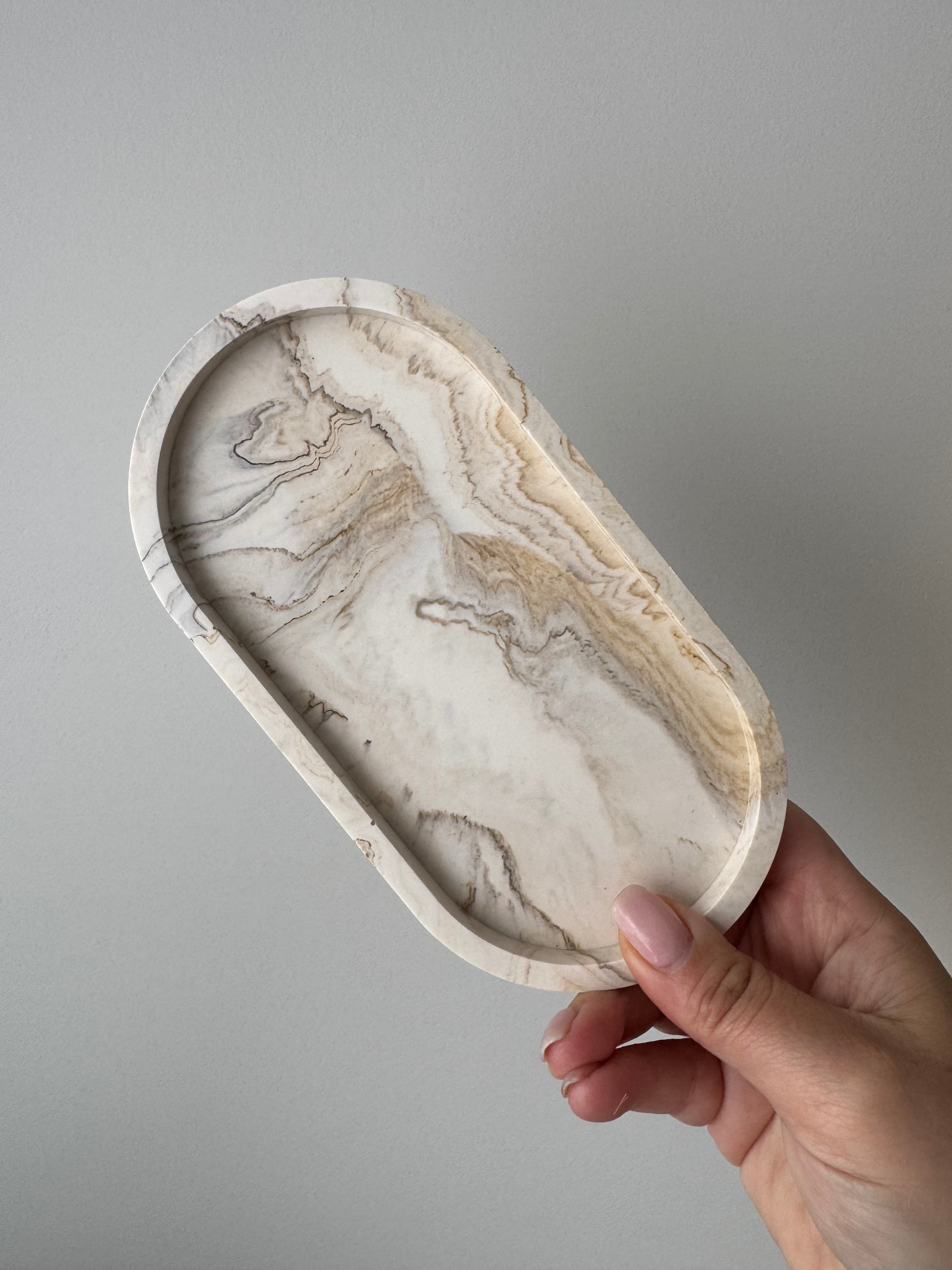 The Essence Tray - Beige Marble
