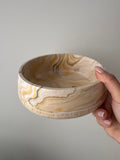 The Ember Bowl - Beige/Gold Marble