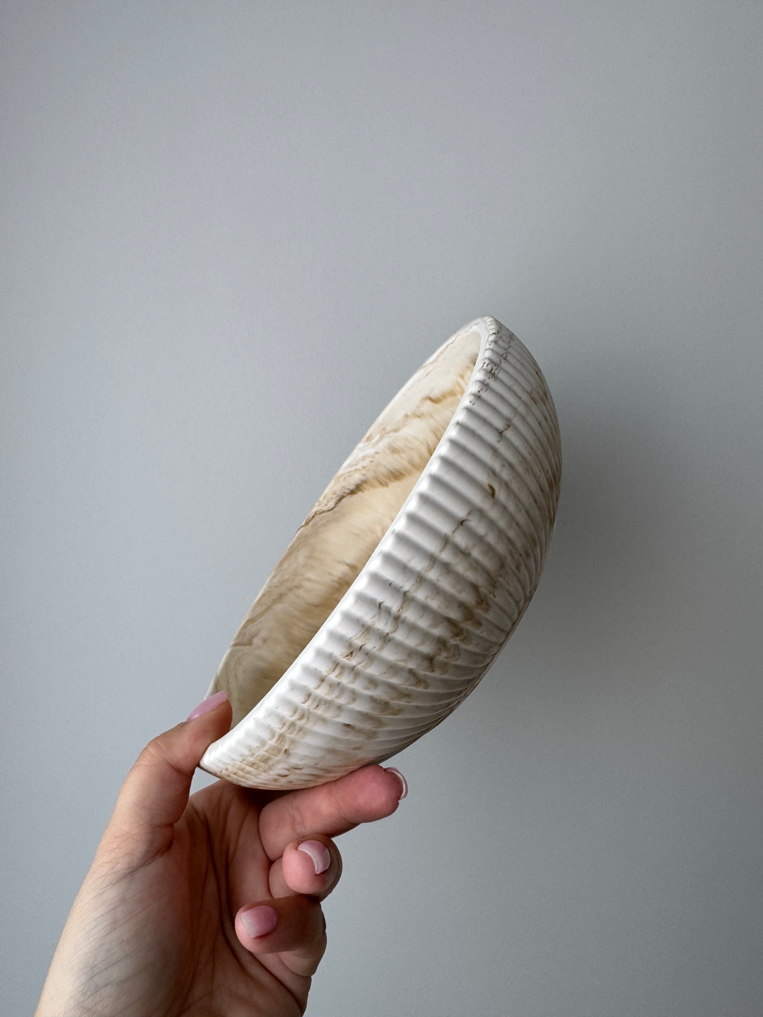The Serene Bowl - Beige Marble