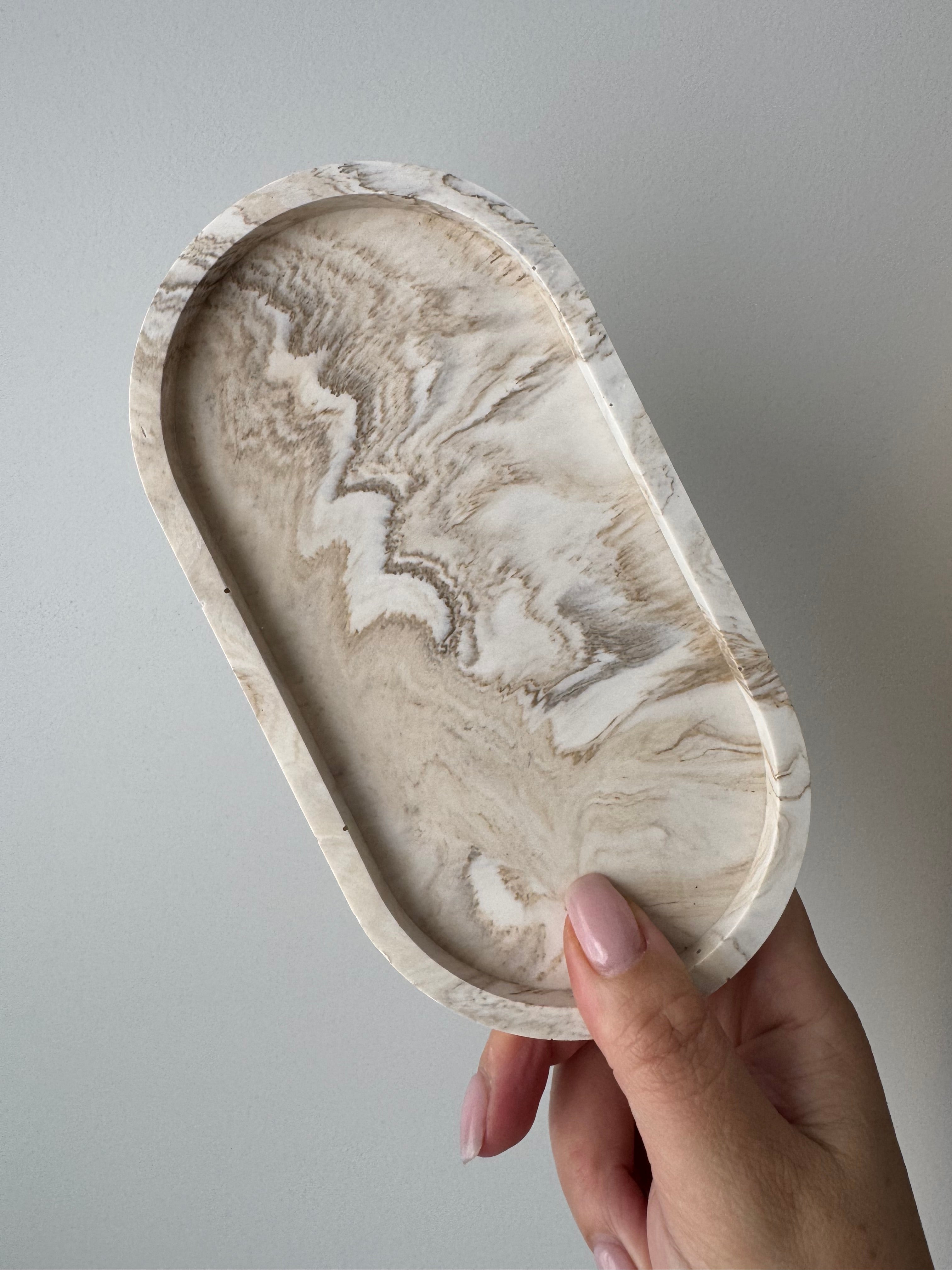 The Essence Tray - Beige Marble