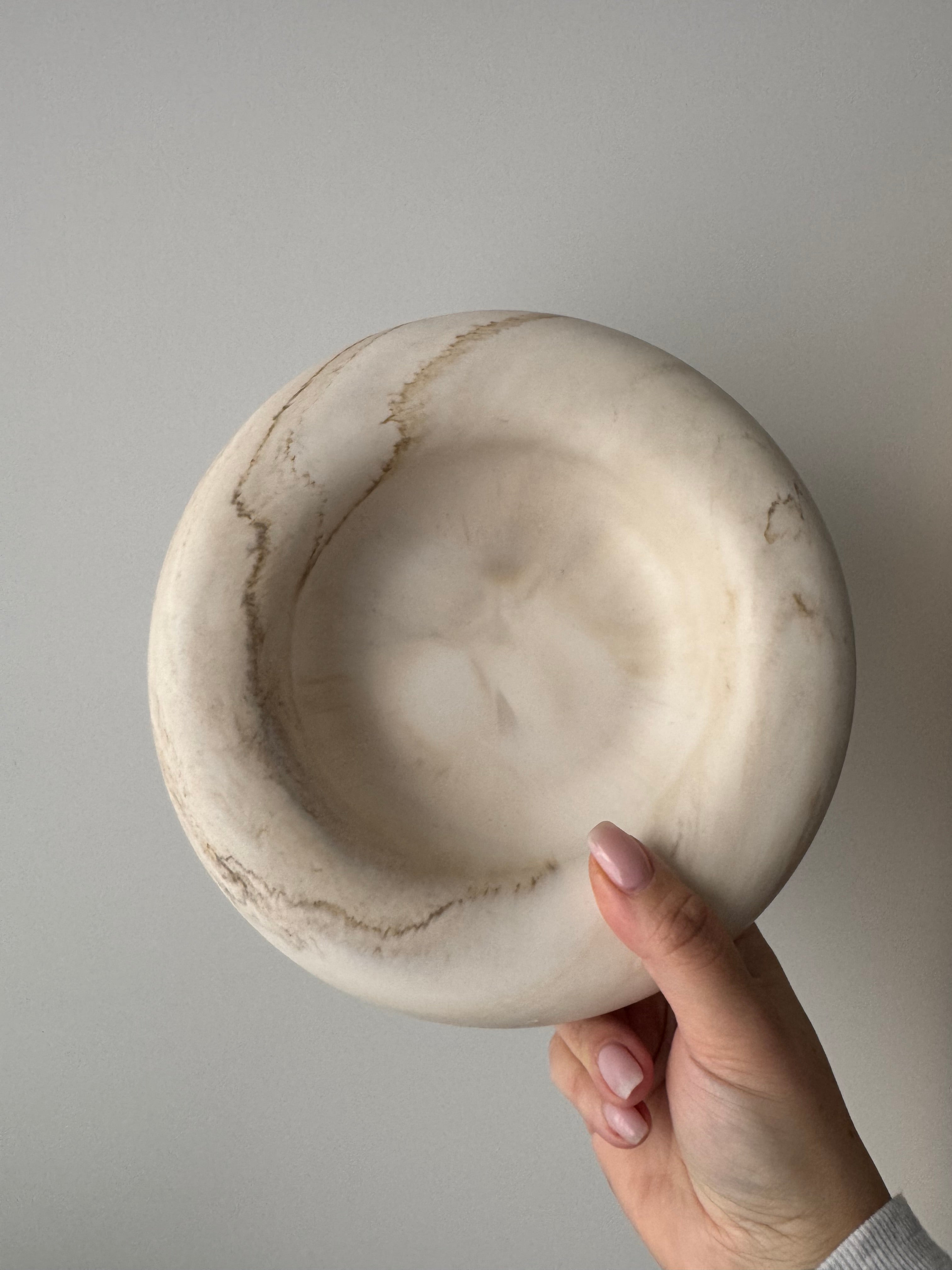 The Aura Bowl - Beige Marble