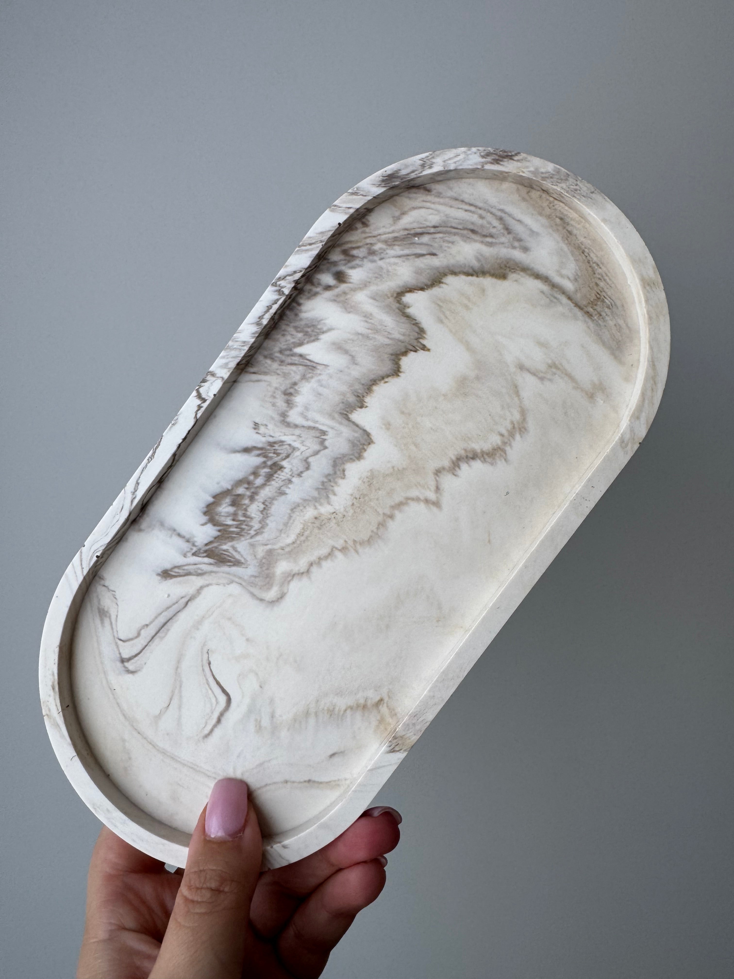 Large Essence Tray - Brown Marble