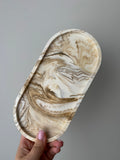 Large Essence Tray - Beige Marble