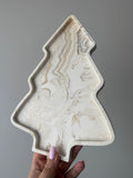 Christmas Tree Tray - Beige Marble