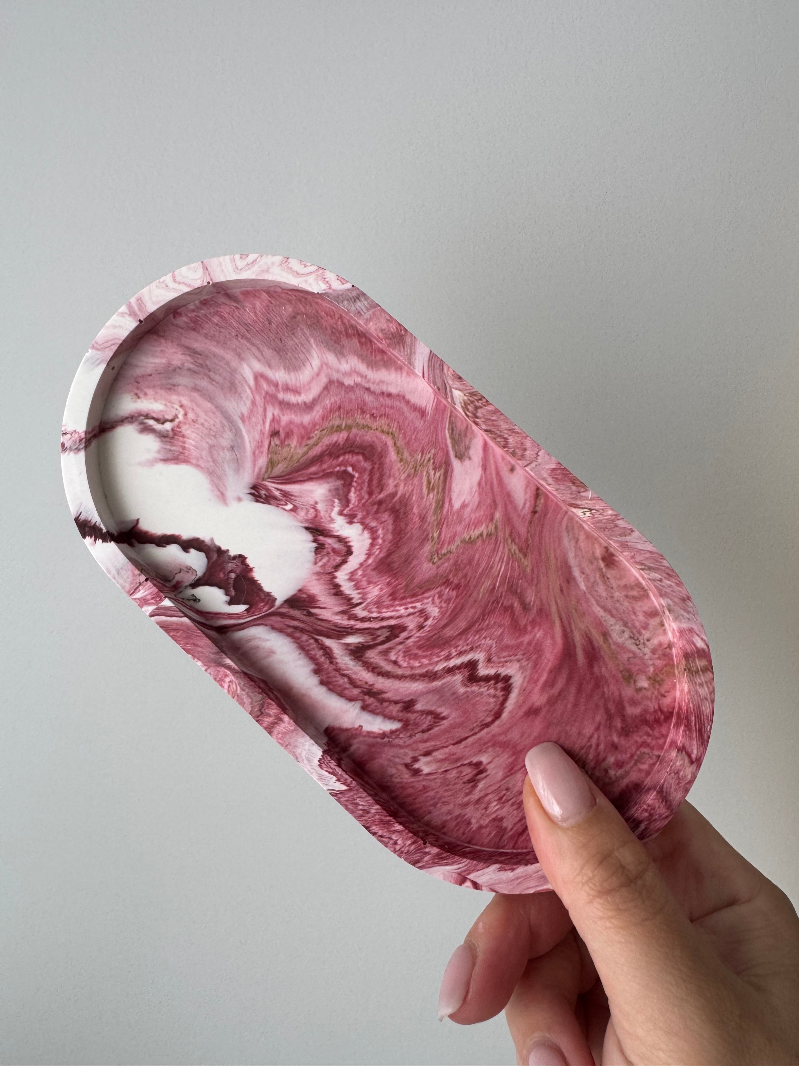 The Essence Tray - Berry/Beige Marble