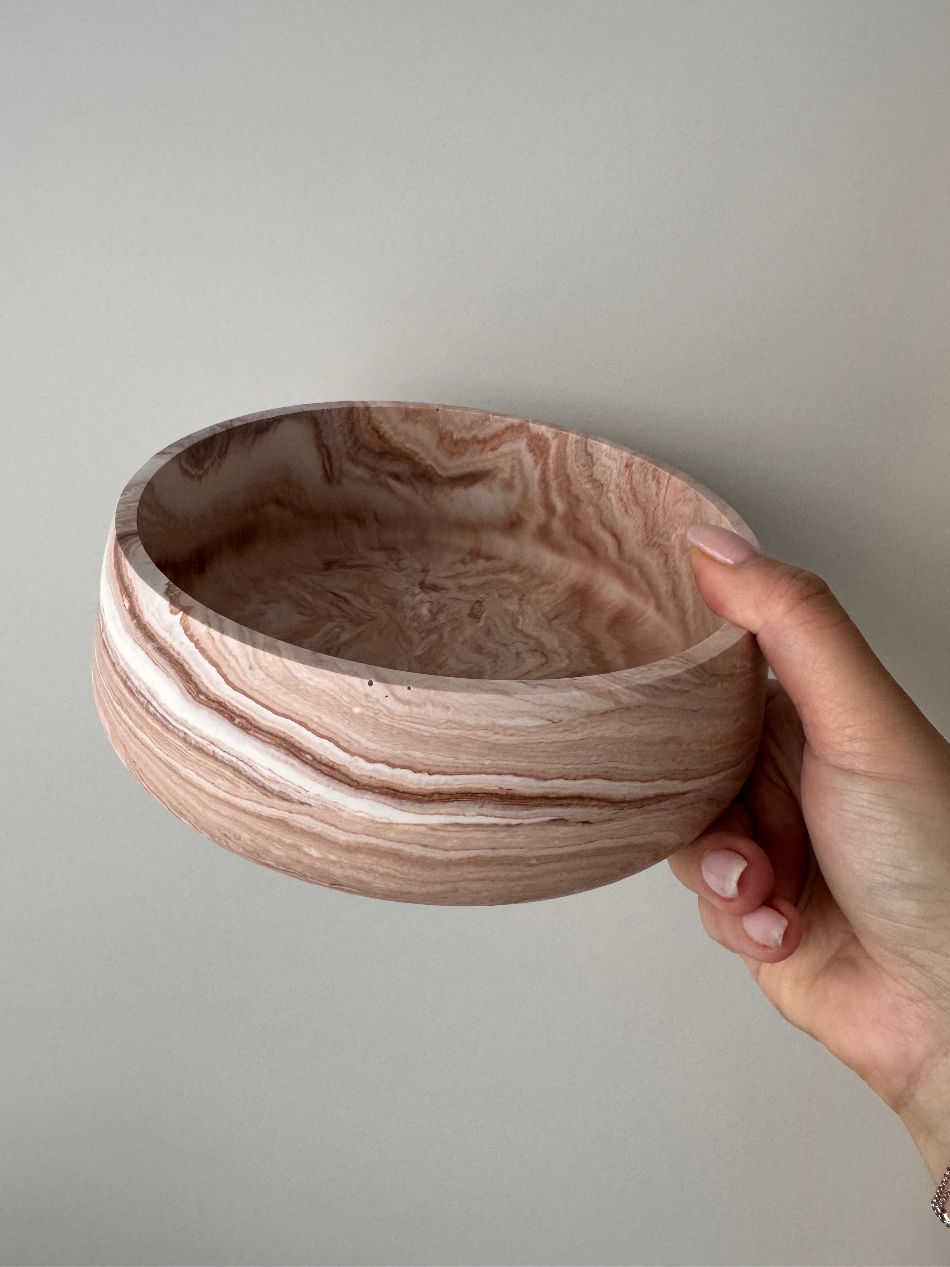The Ember Bowl - Mocha Marble