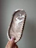 The Scalloped Essence Tray - Mushroom-Taupe Marble