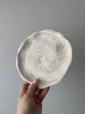Irregular Round Plate - Beige Marble