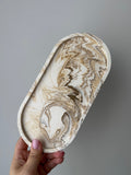 Large Essence Tray - Beige Marble