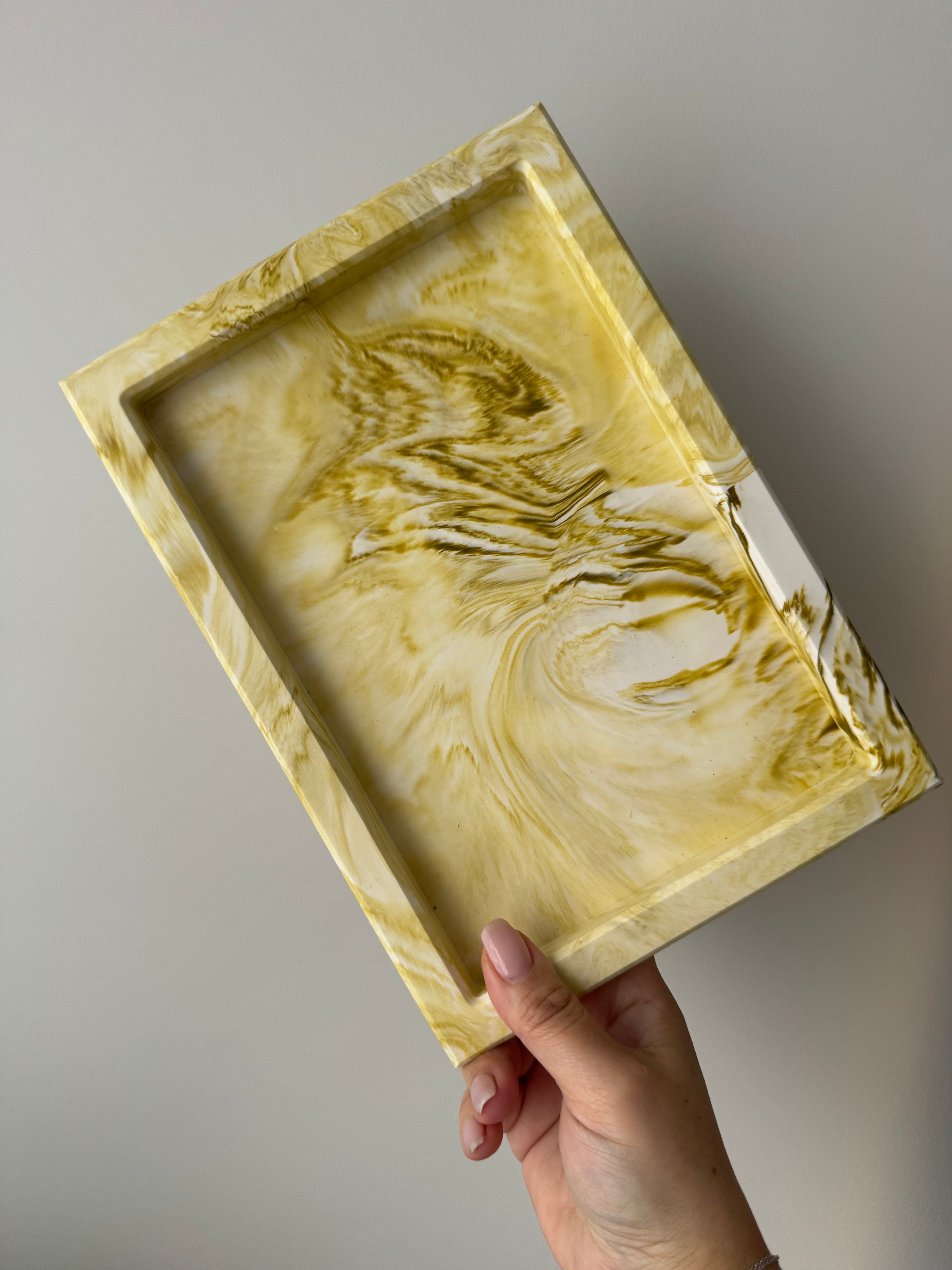 Rectangle Tray - Olive Green Marble