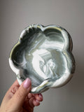 The Bloom Dish - Green/Gold Marble