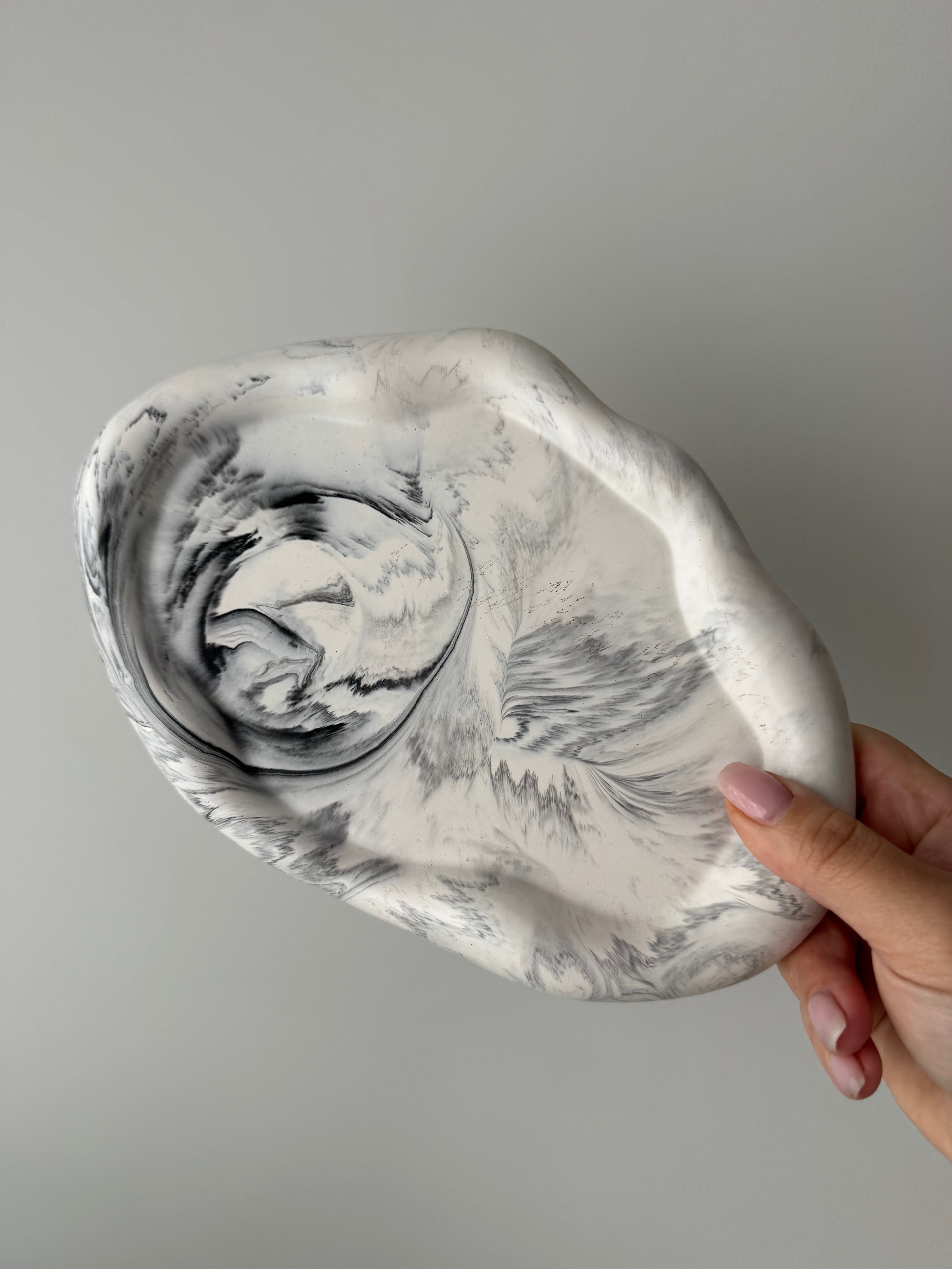 The Luka Tray - Grey Marble