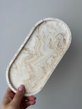 Large Essence Tray - Beige Marble