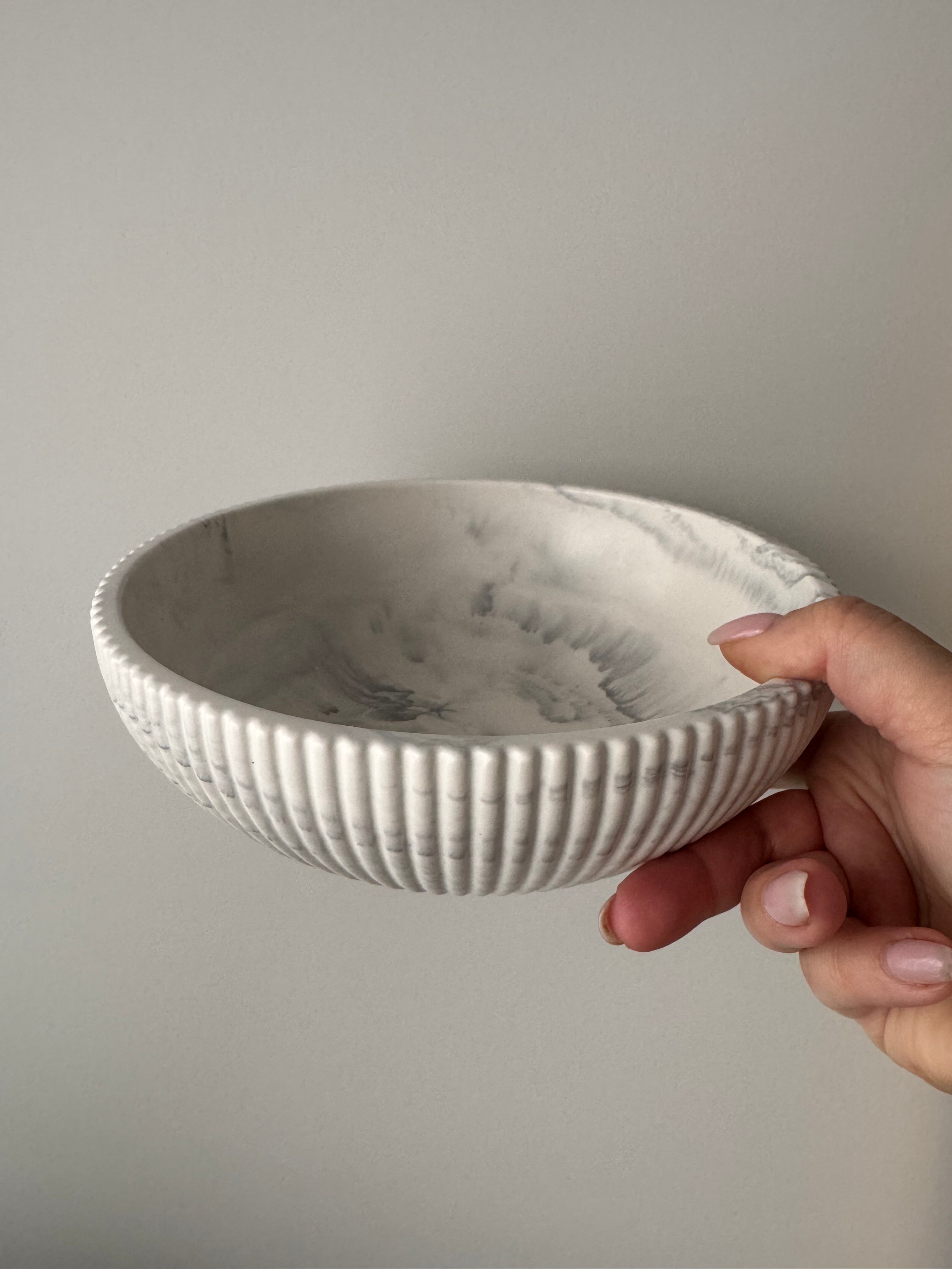 The Serene Bowl - Grey Marble