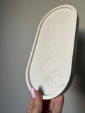 Large Essence Tray - Subtle beige/grey marble